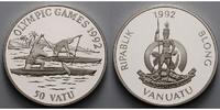 Vanuatu 50 Vatu Oly Sommer Barcelona, Kanuten, inkl. Kapsel und MDM - Zertifikat -