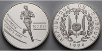 Dschibouti 100 Francs Oly Sommer Atlanta -Marathonläufer- inkl. Kapsel und MDM - Zertifikat -
