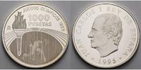 Spanien 1000 Pesetas Oly. Sommerspiele in Atlanta 1996 -Oly.Sprinter- incl. Kapsel u. MDM - Zertif. -