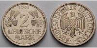Bundesrepublik Deutschland 2 Mark Kursmünze 1951, Ähren -
