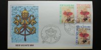 Vatikan 0,60 Cent,<br>0,62 Cent,<br>0,80 Cent Vatikan "2005" Ersttagsbrief (FDC),<b>Sede Vacante MMV,</b>Stempel "12.04.2005" -