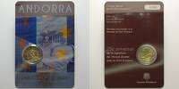 Andorra 2 Euro 2015 25 Jahre Zollunion mit der Europäischen Union (EU), SONDERANGEBOT !!! BU (MS65-70) im Blister /  Coincard