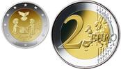 Malta 2 Euro Frieden, ohne Münzzeichen (Serie Solidarität) 2. von 5 Ausgaben -