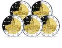 Deutschland 2 Euro<br> 5x Charlottenburg, in Berlin, <br><b>kompl. Satz </b> (5 Prägestätten) -