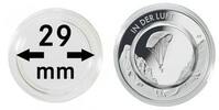 Lindner 10 Euro-Kapseln x <b> <b>20</b>Stück Münzkapseln Innen-Ø 29,00 mm, 20er-Packung, z.B. für die dt.10 Euro-Sammlermünze -