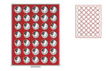 Lindner 10 Euro-Münzbox <b> hellrot/grau</b> Münzbox STANDARD für 35 verkapselte deutsche 10€-Sammlermünzen mit Polymerring, -
