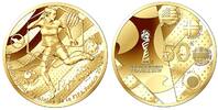 50 Euro1/4 oz 7,78g fein 22 mm Ø Frauenfußball Weltmeisterschaft 2019 in Frankreich, Mittelfeld-Trick 1/3 Proof