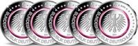 Deutschland 5 Euro<br> 5x Polare Zone,<br> <b>kompl. Satz</b>(5 Prägest.) <b>ab sofort lieferbar !</b> -