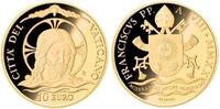 Vatikan 10 Euro2,75gfein 13,85 mm Ø 2020 Die Taufe, - MMXX- Gold - inkl. Etui & Zertifikat & Schuber, Proof Gold