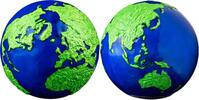 Barbados 5 Dollar blauer Emaille/grün Färbung 2022 BLUE MARBLE Green Planet Earth Spherical Silber im luxuriösen Box, RAR! BU 3 Unzen Silber