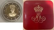Monaco 2 Euro 100. Todestag Albert I., <b> inkl. Etui & Zertifikat & Schuber, </b> lieferbar! -