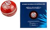 Barbados 5 Dollar  Antique Finish-33 mmØ T20 Cricket 2022 World Cup im Schweberahmenetui & Schuber, RAR! BU 1 Unze Silber