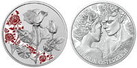 10 Euro 2021 Österreich Die Rose - Serie 1 von 7 - in Kapsel & Zertifikat & Etui PP