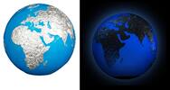 Barbados 5 Dollar  2023 BLUE MARBLE - Glow in the dark-Spherical Silber im luxuriösen Box, RAR! 999 Stk. BU 3 Unzen Silber