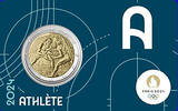 Frankreich 2 Euro Olympiade Paris 2024 - Blister blau  BU im  Blister