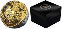 Samoa 5 Dollar 24 Karat vergoldet50 mm Ø 2021 Heaven & Hell - Spherical Coin 2 oz.Silber, inkl.Zertifikat und Etui/Box, RAR!  Antique Finish 2 Un...