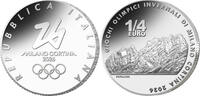 Italien  SOMMERANGEBOT! &frac14; &euro;./25 Cent 7,00g fein 22,25 mm &Oslash; 2025 Olympisc... 5.14 &pound;  +  33.49 &pound; shipping