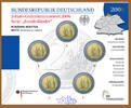 Deutschland 2 Euro<br> 5x Holstentor Lübeck <b>kompl. Satz </b> (5 Prägestätten) -