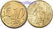 Frankreich 10 Cent Kursmünze, 10 Cent -