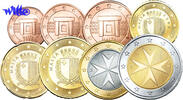 Malta 1 Cent -2 Euro, 3.88 <b>Preiswerte</b> Zusammenstellung aller Euromünzen 1 Cent bis 2 Euro -