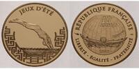 Frankreich 10 Euro, 7,78g <br>fein<br>22 mm Ø Olympische Spiele 2008 in Peking - Schwimmen - /1/4 oz. Gold -
