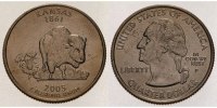 USA 1/4 $ Kansas P - Kupfer-Nickel - -