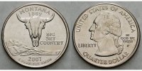 USA 1/4 $ Montana P - Kupfer-Nickel - -