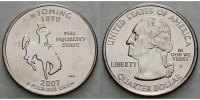 USA 1/4 $ Wyoming D - Kupfer-Nickel - -