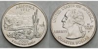 USA 1/4 $ Arizona P - Kupfer-Nickel - -
