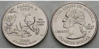 USA 1/4 $ Alaska P - Kupfer-Nickel - -
