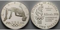 USA 1 $ Oly Sommer in Atlanta 8. Hochsprung in Kapsel ohne Etui und Zertifikat -