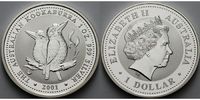 Australien 1 $ 2001 Kookaburra stgl 193.20 &pound;  +  48.09 &pound; shipping
