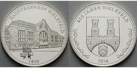 Bielefeld 333/1000 Silbermedaille Medaille-<b>800 Jahre Bielefeld -Hauptbahnhof</b> um 1910 i.Kapsel & Zertifikat -