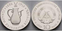 Deutschland, DDR 10 Mark Joh. Friedrich Böttger, Silber,<b>-Archivbild-</b> -