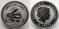 Australien 50 Cents,<br><b>1/2 oz.</b> Jahr der Schlange / Chines.Tierkreiszeichen <b>1/2 oz.</b> -
