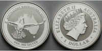 Australien 1 $ 2002 Kookaburra stgl 171.73 &pound;  +  48.09 &pound; shipping