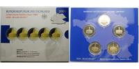 Deutschland 2 Euro<br> 5x Ludwigskirche im Saarland,<br><b> kompl. Satz</b> <br>(5 Prägestätten) -