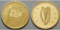Irland 20 Euro<br>1,g fein<br>13,92 mm Ø Erste Banknote von Irland (Ploughman Banknote) / Europaprogramm -
