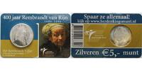 Niederlande 5 Euro 400. Geb. Rembrandt / Europaprogramm -