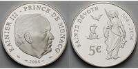 Monaco 5 Euro Sainte De Vote, aus KMS ohne Etui & Zertifikat nur org. Kapsel -