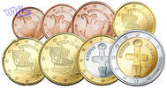 Zypern 1 Cent -2 Euro, 3.88 <b>Preiswerte</b> Zusammenstellung aller Euromünzen 1 Cent bis 2 Euro -