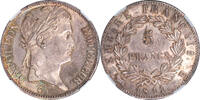 France 1811-B Napoleon I Silver 5 Francs NGC MS-63