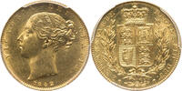 Great Britain 1842 Victoria Gold Sovereign PCGS MS-63