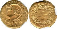 SWITZERLND G20F 1913B Switzerland GOLD 20 francs NGC MS 64 923.03 &pound;  +  51.65 &pound; shipping