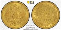 Russia 5 Rbl 1873 Nicholas I GOLD PCGS MS61 1,846.06 &pound;  +  95.96 &pound; shipping