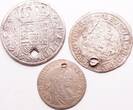 World , 3 silver coins, Spain, France and Ungarn 1/12 ecu, 6 kreuzer, 2 reales 1660-1723 Leopold I, Louis XIV, Philip V