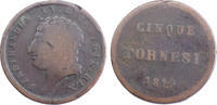 Italian States - Naples - Sicily 5 Tornesi 1816 Ferdinando IV (very rare) VF-