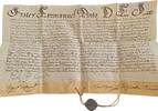 Malta - Lombardy - Knights Hospitallers manuscript with bulla 2 september 1762 Emmanuel Pinto, grand