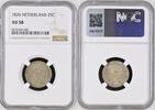 NETHERLAND 25 Cents 1826 Willem I NGC AU 58