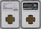 F.I.CHINA - FRANCE Merchant jeton (c.1900) Male bust with rice hat NGC AU 53